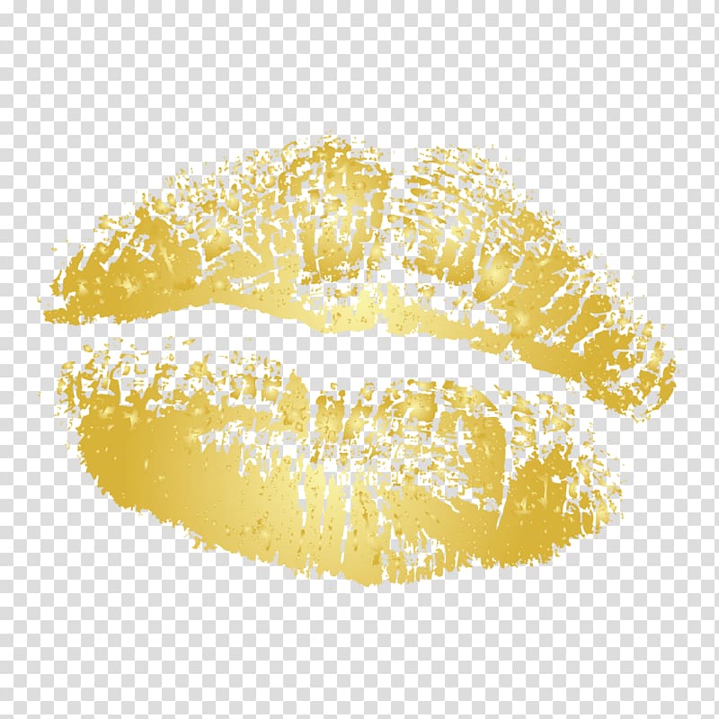 gold kiss mark , Kiss Lip , kiss transparent background PNG clipart