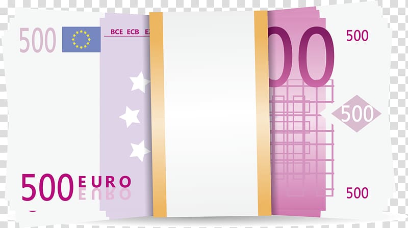 500 euro note Euro banknotes United States Dollar, Pink creative coins transparent background PNG clipart