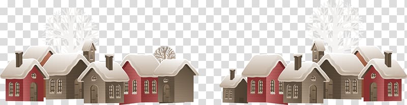 Cute Christmas house transparent background PNG clipart