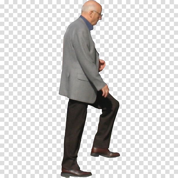 man wearing grey suit and black dress pants walking illustration, Office & Desk Chairs Stairs Theory, climbing transparent background PNG clipart