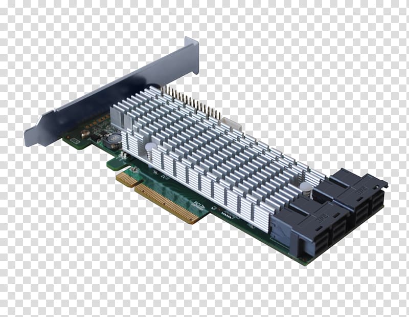 Host adapter RAID Serial Attached SCSI Serial ATA Disk array controller, Computer transparent background PNG clipart