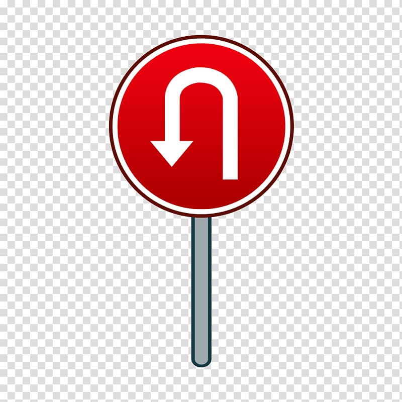 Traffic sign U-turn, Traffic signs transparent background PNG clipart