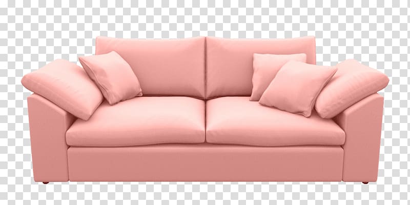 Sofa bed Couch Arm Backcomfort, pink sofa transparent background PNG clipart