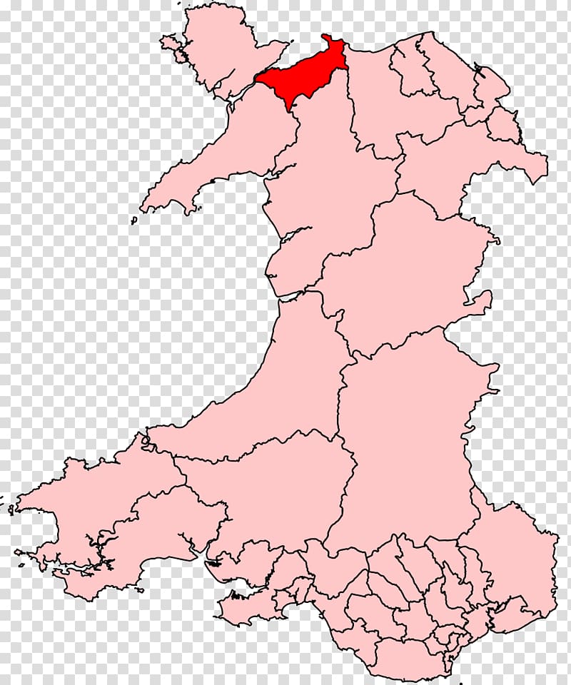 Aberconwy Clwyd Electoral district Map, map transparent background PNG clipart