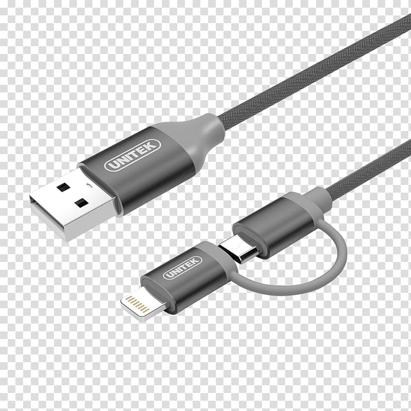 Lightning Micro-USB Electrical cable USB-C, lightning transparent background PNG clipart