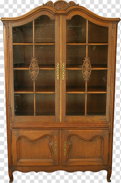 Teak Display case Furniture Antique Baldžius, retro european style transparent background PNG clipart