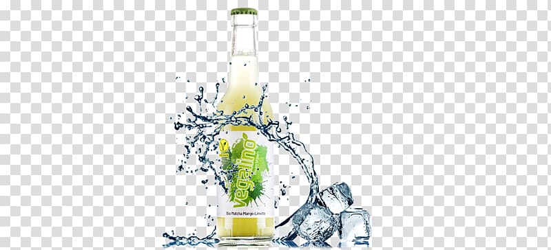 Glass bottle Liqueur Green tea Matcha, tea transparent background PNG clipart