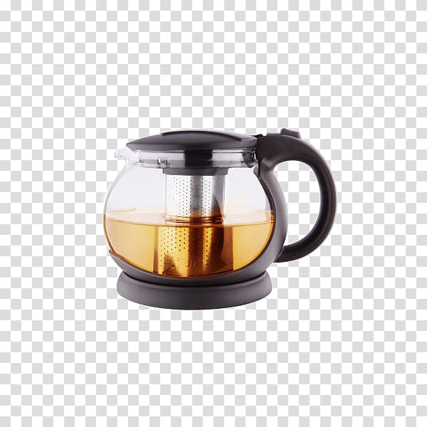 Teapot Glass Jug Kettle, Auto flip with stand glass teapot transparent background PNG clipart