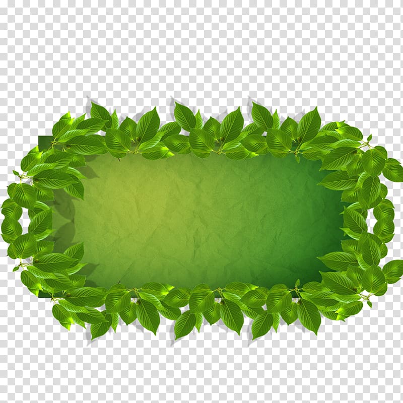 green leaf themed frame , Adobe Illustrator, Green background transparent background PNG clipart