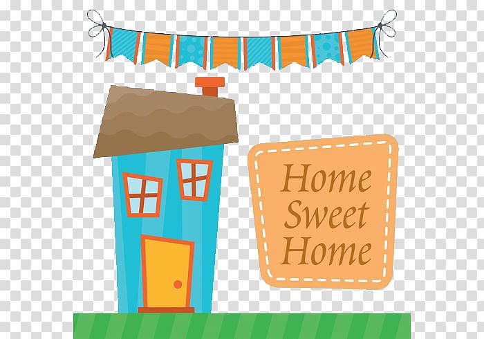 Home Sweet Home illustration, Home Euclidean House, Sweet Home banner material transparent background PNG clipart