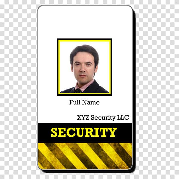 Badge Template Security guard Identity document, id card transparent background PNG clipart
