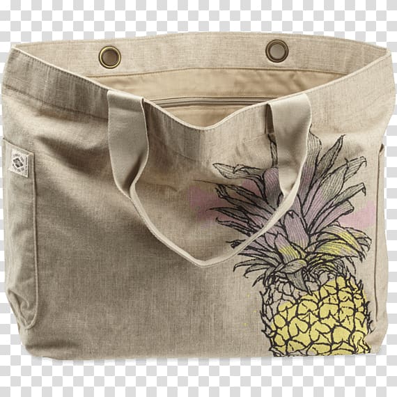 Life is Good Company Handbag Tote bag Pocket Business, Pineapple beach transparent background PNG clipart