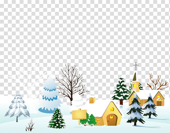 Christmas village , snow village transparent background PNG clipart