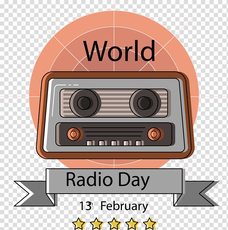Flat design, World Radio day map transparent background PNG clipart