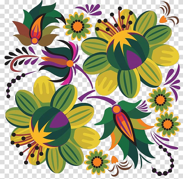 Floral design Embroidery Ornament Cross-stitch Pattern, hand-painted flowers transparent background PNG clipart