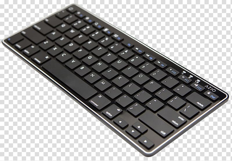 black Azio Bluetooth keyboard, Computer keyboard Laptop Computer mouse Keyboard protector MacBook Air, Keyboard transparent background PNG clipart
