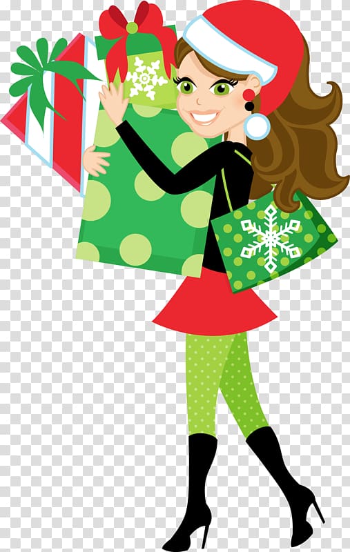 Christmas Shopping , shopping spree transparent background PNG clipart