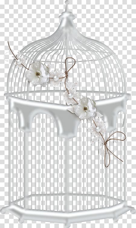 white birdcage art, Birdcage, Wedding cage transparent background PNG clipart