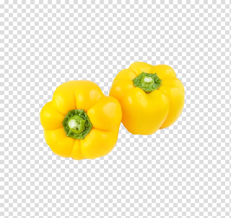 Bell pepper Yellow pepper Vegetarian cuisine Chili pepper, Yellow pepper in kind transparent background PNG clipart