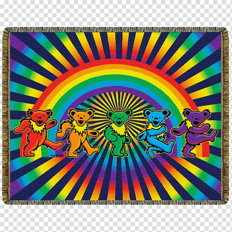 Grateful Dead Steal Your Face Bear Rainbow United States, boho dreamcatcher transparent background PNG clipart