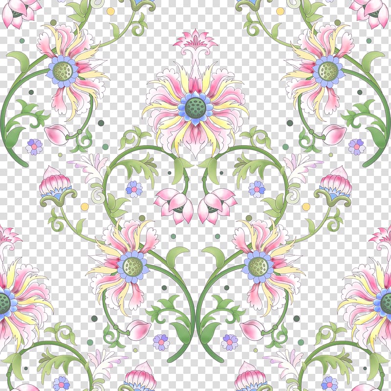 symmetrical floral design transparent background PNG clipart