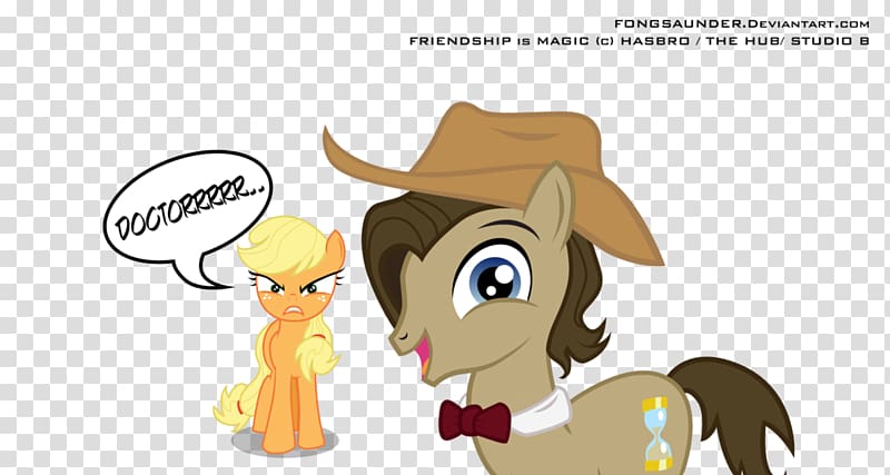 Pony Tenth Doctor Applejack Time Lord, Doctor transparent background PNG clipart