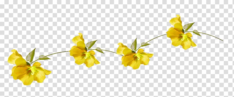 Yellow Flower Garland Green Color, garland transparent background PNG clipart