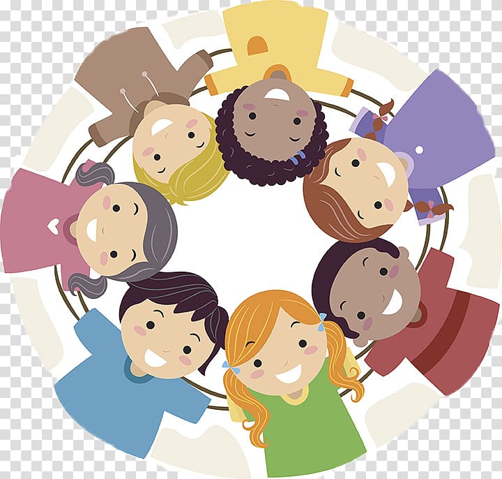 graphics Cartoon Humour, circle of friends transparent background PNG clipart