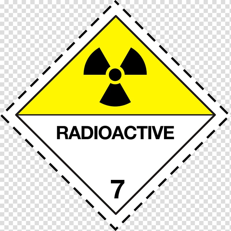 Paper HAZMAT Class 7 Radioactive substances Warning label Dangerous goods, others transparent background PNG clipart