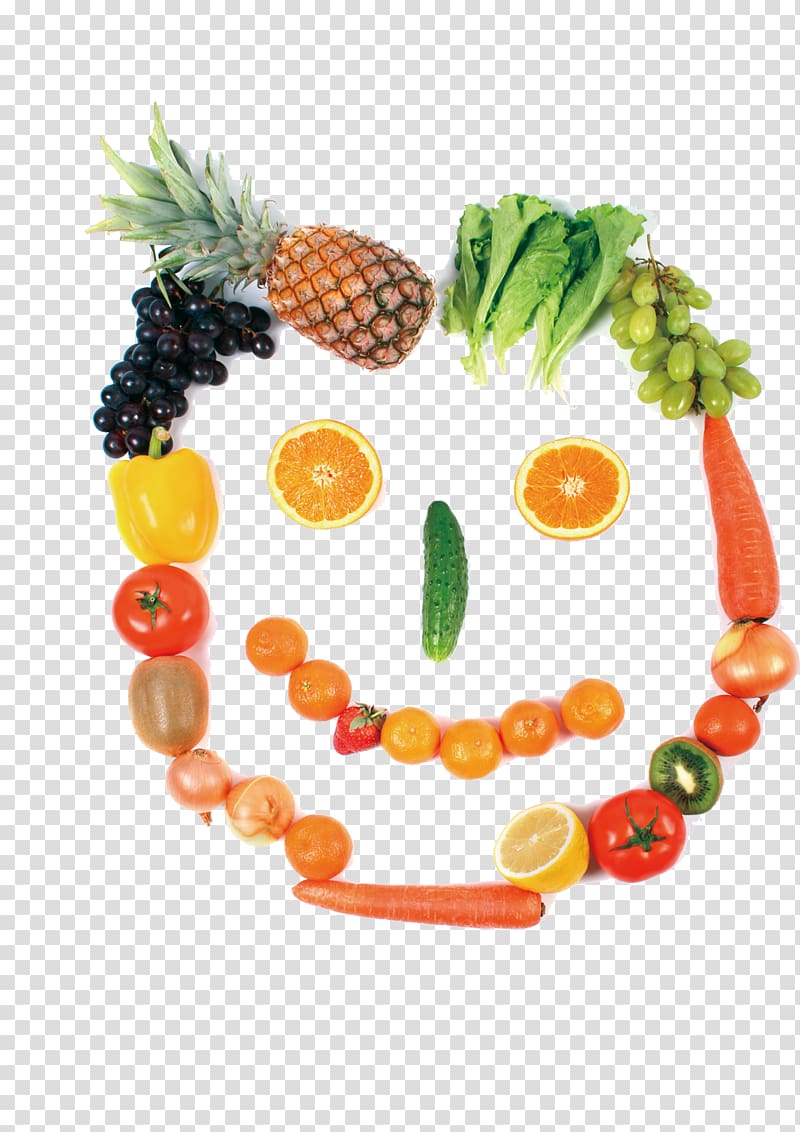 Fruit Restaurant Vegetable Cafeteria , Fruits and vegetables Smile transparent background PNG clipart