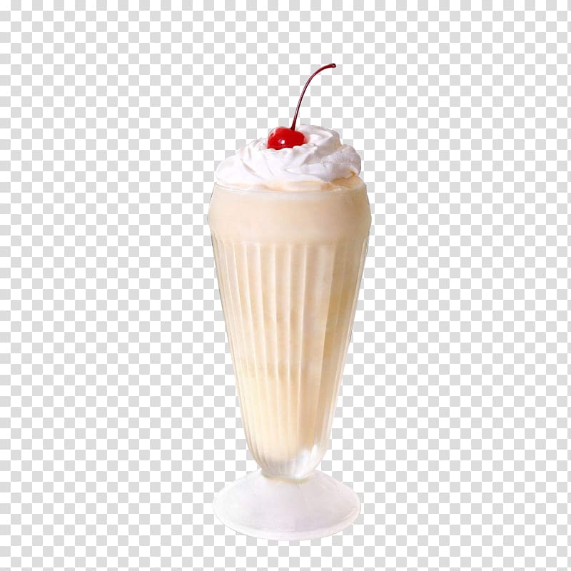 vanilla shake with cream and ed cherry, Ice cream Milkshake Smoothie Frappxe9 coffee, A vanilla milkshake ice cream transparent background PNG clipart