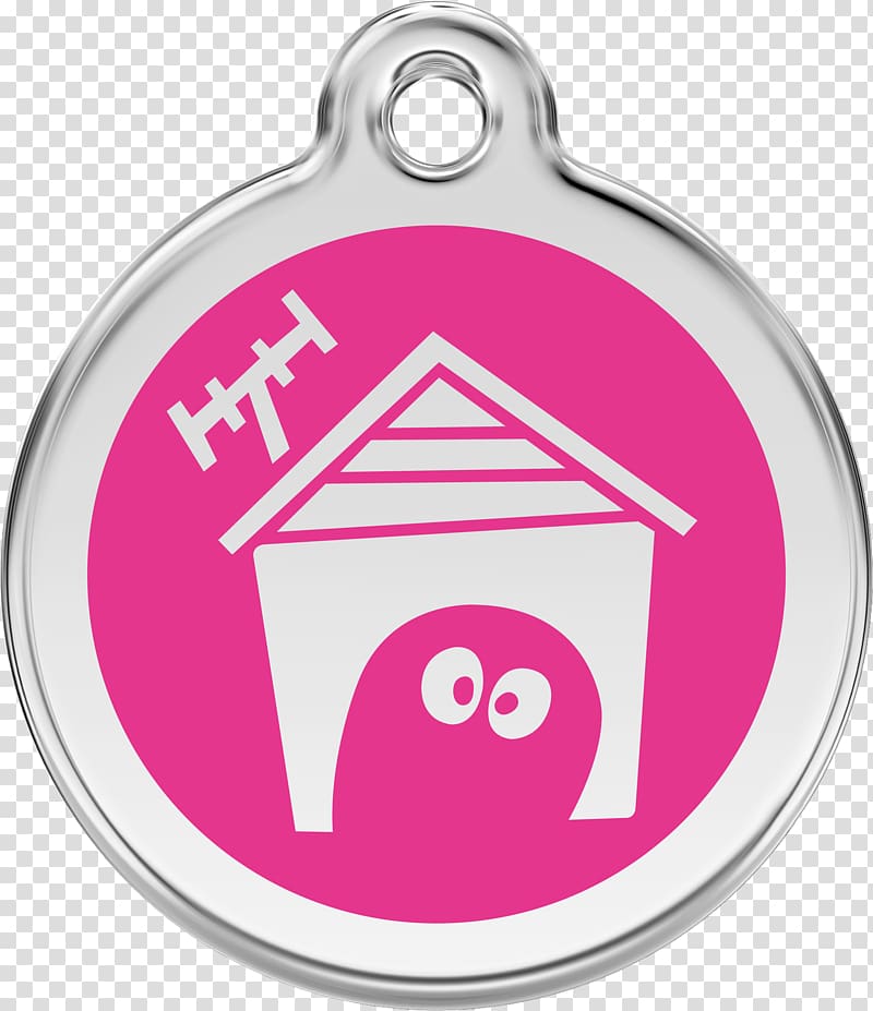 Dog Dingo Cat Pet tag, pink house transparent background PNG clipart