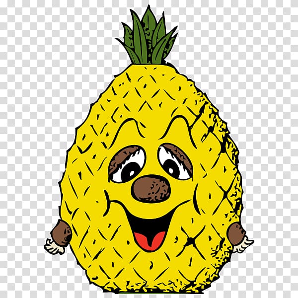 Pineapple T-shirt Cartoon , Cartoon Pineapple transparent background PNG clipart