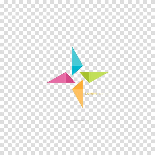 Paper Triangle Area Pattern, Windmill company logo transparent background PNG clipart