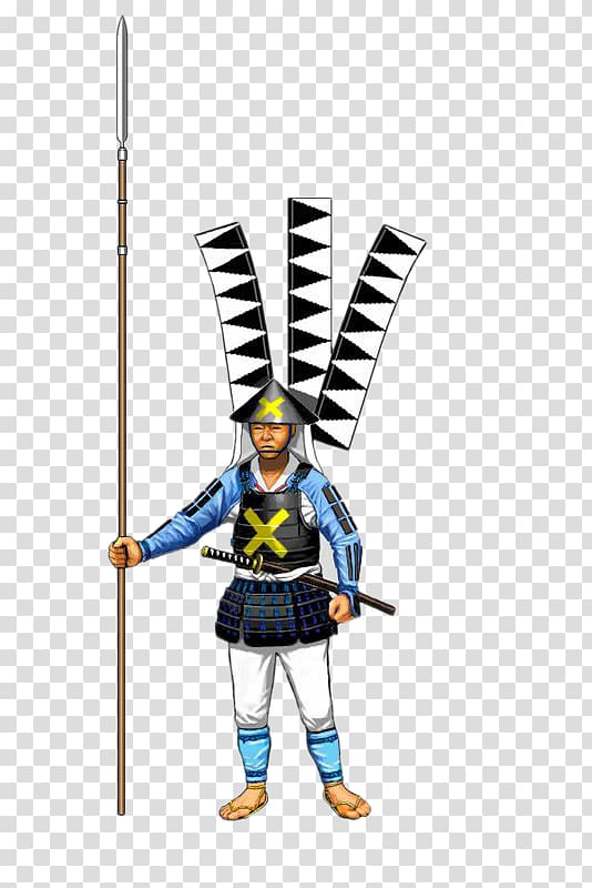 Japan Tokugawa shogunate Ashigaru Samurai Sashimono, Samurai transparent background PNG clipart