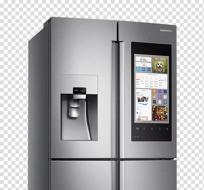 Internet refrigerator Samsung Home appliance Auto-defrost, home appliances transparent background PNG clipart