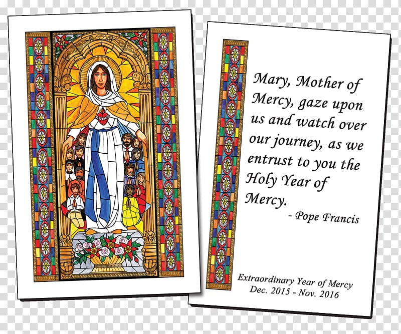 Saint Stained glass Catholic Church Extraordinary Jubilee of Mercy, holy mary transparent background PNG clipart