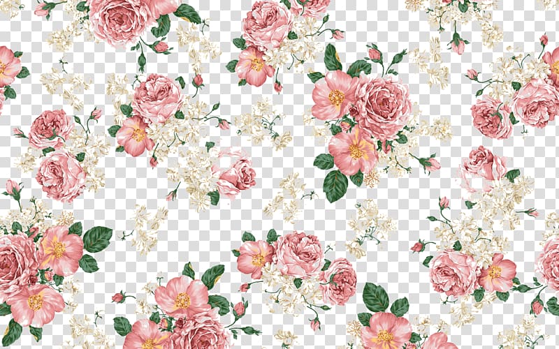 red and white roses , Pink flowers Rose Pink flowers , Classical roses and peony-like pattern transparent background PNG clipart