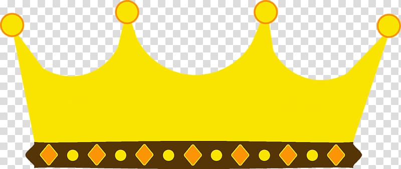 cartoon yellow crown transparent background PNG clipart