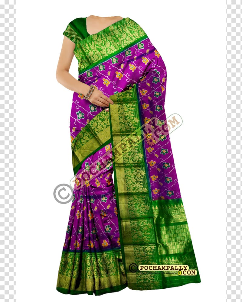 Bhoodan Pochampally Zari Pochampally Saree Ikat Handloom saree, saree border transparent background PNG clipart