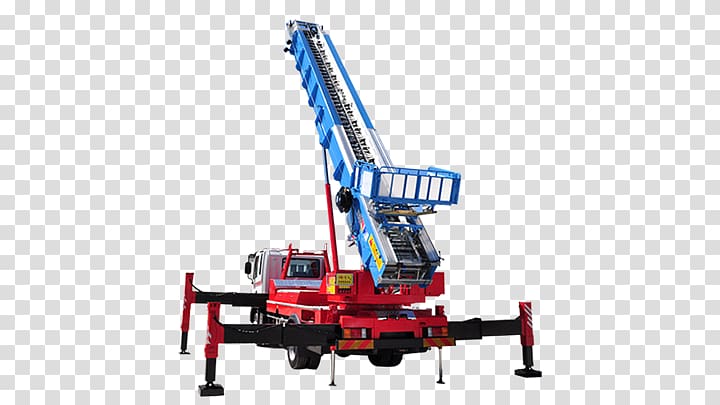Mobile crane Aerial work platform Ladder Truck, crane transparent background PNG clipart
