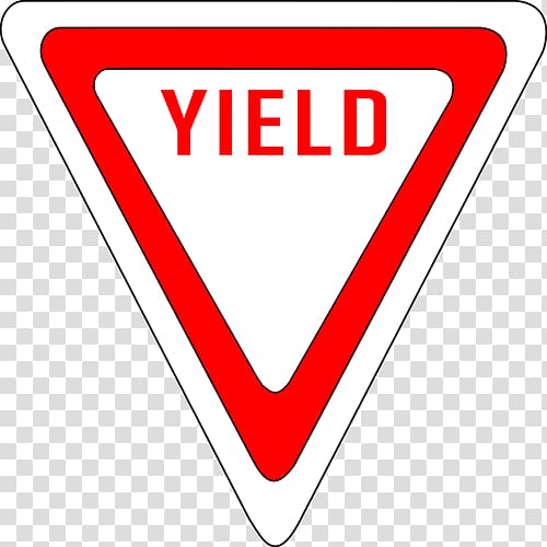 Yield sign Symbol Sign language , Yield Sign transparent background PNG clipart