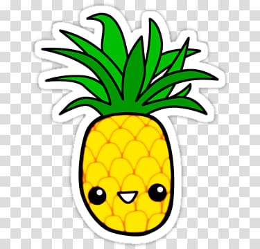 Pineapple Sticker Emoticon Smiley, pineapple transparent background PNG clipart
