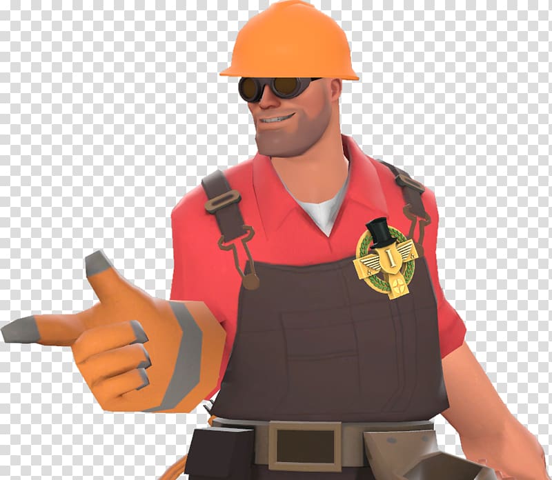 Hard Hats Team Fortress 2 Thumb Construction Foreman Architectural engineering, weapon transparent background PNG clipart