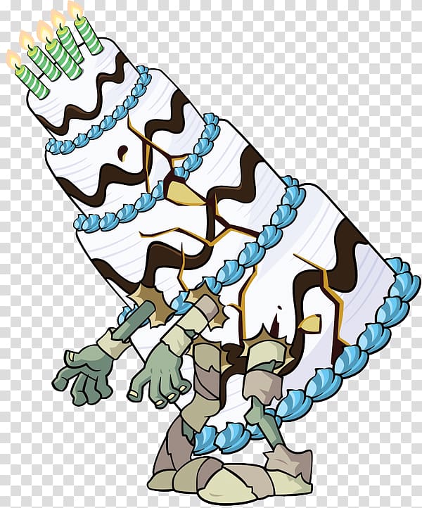zombie cake , Plants vs. Zombies 2: It\'s About Time Plants vs. Zombies: Garden Warfare Birthday cake, Plants vs Zombies transparent background PNG clipart