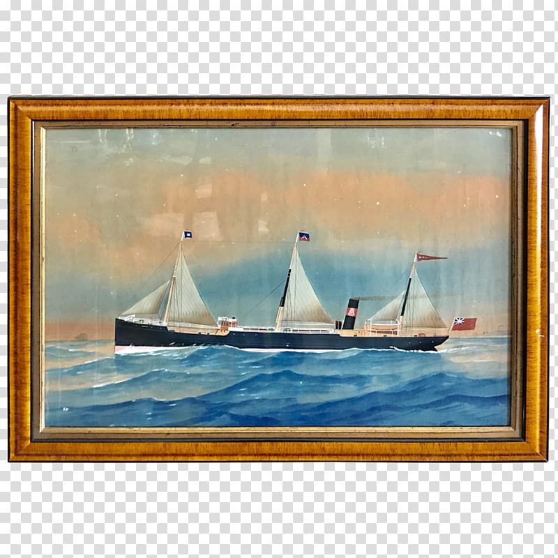 Schooner Brigantine Clipper Fluyt, Watercolor ship transparent background PNG clipart