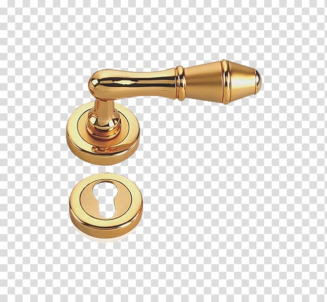 Brass Mortise lock Handle Material, Brass transparent background PNG clipart
