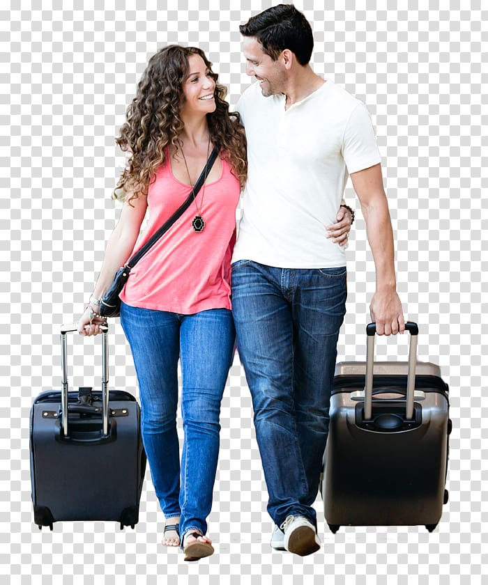 woman holding man with luggage bags, Cristiano Ronaldo International Airport Travel Airplane Passenger, tourist transparent background PNG clipart
