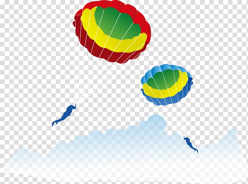 Parachuting Drawing Illustration, illustration parachute transparent background PNG clipart