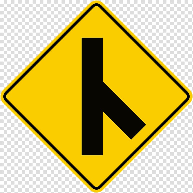 Traffic sign Warning sign Three-way junction Intersection, others transparent background PNG clipart